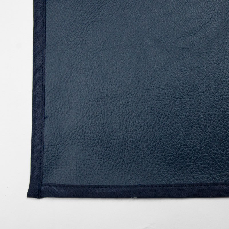 Rectangular placemat blue in elegant imitation leather